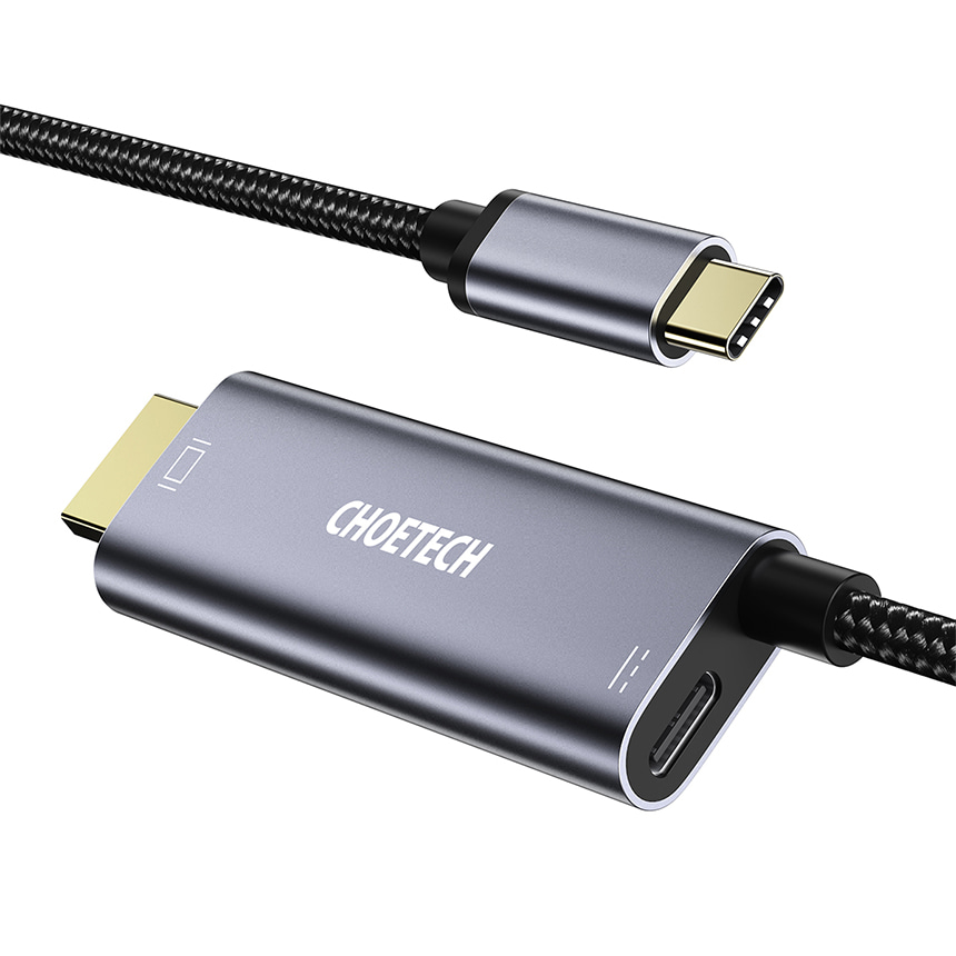 [25%할인] 초텍 C타입 to HDMI + PD 케이블 (1.8m) XCH-M180-GY-V1-CHOETECH	