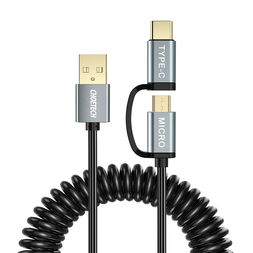 [25%할인] 초텍 2in1 USB to C타입+5핀 케이블(1.2m) XAC-0012-101BK-CHOETECH	