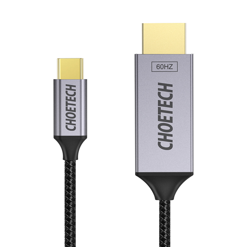 [CHOETECH] 초텍 C타입 to HDMI 패브릭 케이블(1.8m) XCH-1804BK-CHOETECH	